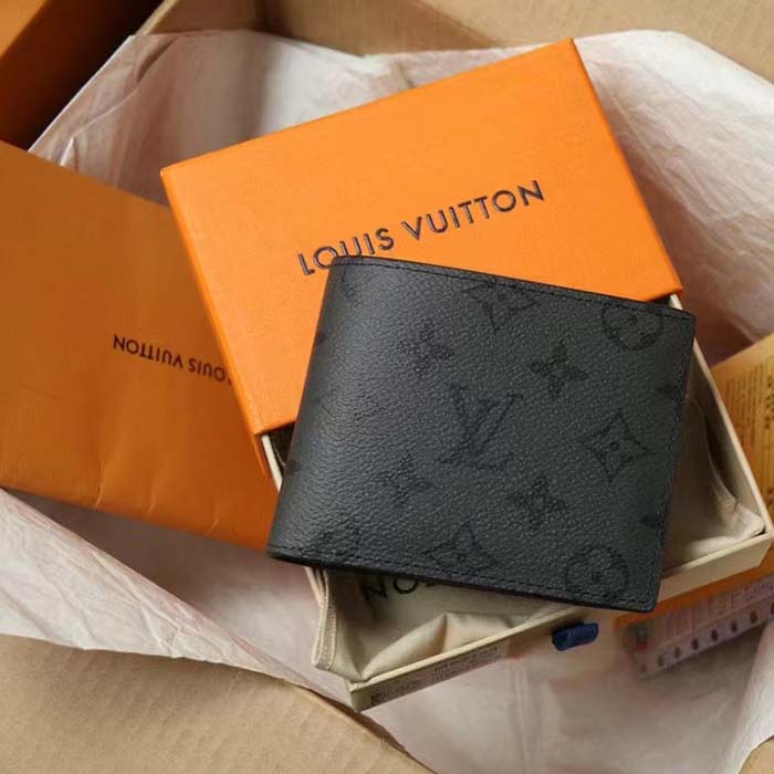 Louis Vuitton LV Unisex Slender Wallet Monogram Eclipse Coated Canvas (6)