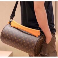 Louis Vuitton LV Unisex Soft Polochon MM Radiant Sun Monogram Macassar Coated Canvas (7)