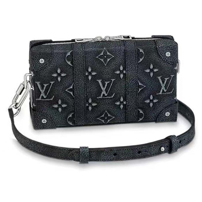 Louis Vuitton LV Unisex Soft Trunk Wearable Wallet Black Charcoal Cowhide Leather