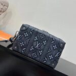 Louis Vuitton LV Unisex Soft Trunk Wearable Wallet Black Charcoal Cowhide Leather – Image 4