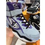 Louis Vuitton LV Unisex Trainer 2.0 Sneaker Boot Blue Suede Calf Leather - Image 4