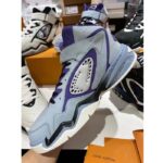 Louis Vuitton LV Unisex Trainer 2.0 Sneaker Boot Blue Suede Calf Leather - Image 5