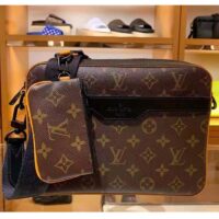 Louis Vuitton LV Unisex Trio Messenger Radiant Sun Monogram Macassar Coated Canvas (5)