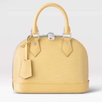 Louis Vuitton LV Women Alma BB Handbag Jaune Plume Yellow Epi Grained Cowhide Leather (1)