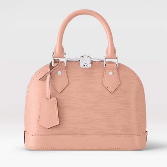 Louis Vuitton LV Women Alma BB Handbag Rose Trianon Pink Epi Grained Cowhide Leather