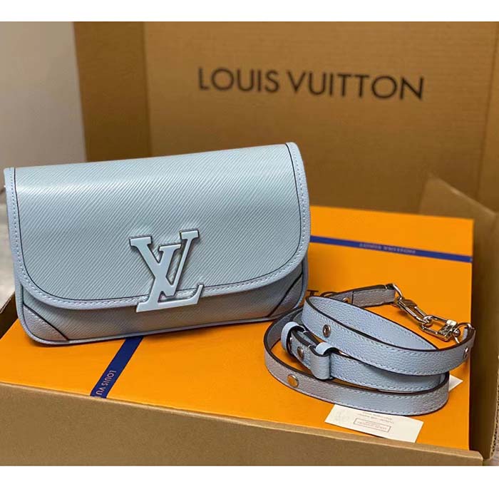 Louis Vuitton LV Women Buci Crossbody Cloud Blue Epi Grained Cowhide Leather (3)
