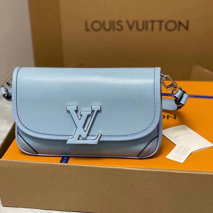 Louis Vuitton LV Women Buci Crossbody Cloud Blue Epi Grained Cowhide Leather (8)