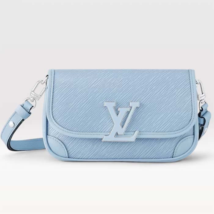 Louis Vuitton LV Women Buci Crossbody Cloud Blue Epi Grained Cowhide Leather