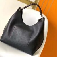 Louis Vuitton LV Women Carmel Hobo Bag Black Mahina Perforated Calf Leather (3)