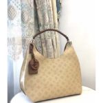 Louis Vuitton LV Women Carmel Hobo Bag Crème Beige Mahina Perforated Calf Leather - Image 4