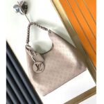 Louis Vuitton LV Women Carmel Hobo Bag Gris Souris Gray Mahina Perforated Calfskin Leather - Image 2