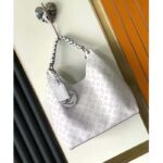 Louis Vuitton LV Women Carmel Hobo Bag White Mahina Perforated Calfskin Leather - Image 2