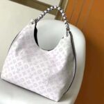 Louis Vuitton LV Women Carmel Hobo Bag White Mahina Perforated Calfskin Leather - Image 3