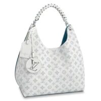 Louis Vuitton LV Women Carmel Hobo Bag White Mahina Perforated Calfskin Leather (8)