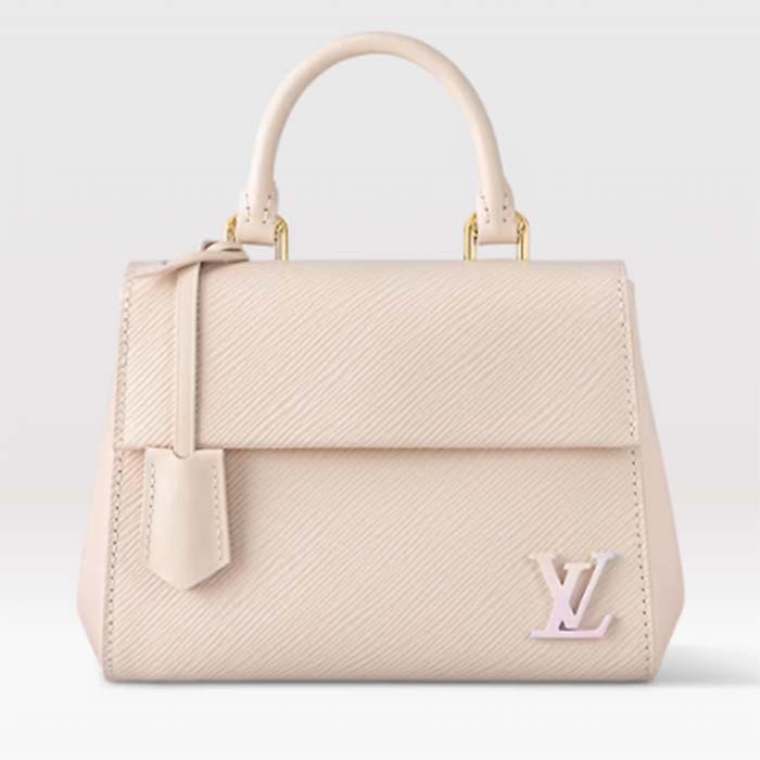 Louis Vuitton LV Women Cluny Mini Quartz White Epi Grained Cowhide Leather