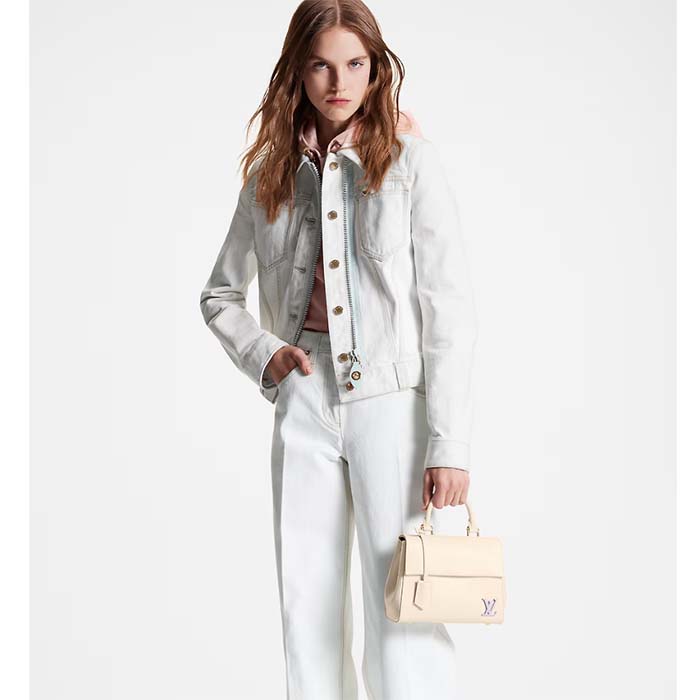 Louis Vuitton LV Women Cluny Mini Quartz White Epi Grained Cowhide Leather (4)