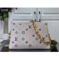 Louis Vuitton LV Women Coussin BB Handbag Tricolor Bag Beige Lambskin