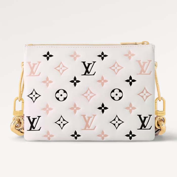 Louis Vuitton LV Women Coussin BB Handbag Tricolor Bag Beige Lambskin