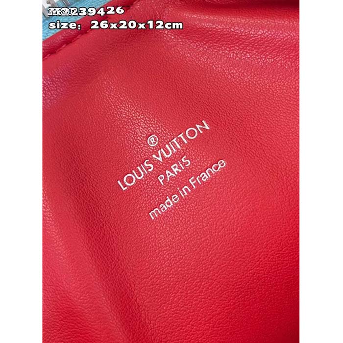 Louis Vuitton LV Women Coussin PM Handbag Azure Blue Lambskin Calfskin (4)