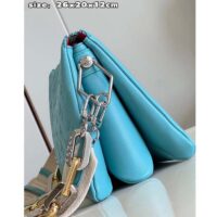 Louis Vuitton LV Women Coussin PM Handbag Azure Blue Lambskin Calfskin (5)
