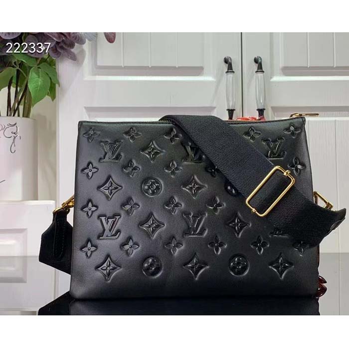 Louis Vuitton LV Women Coussin PM Handbag Black Calfskin Cowhide Leather (2)