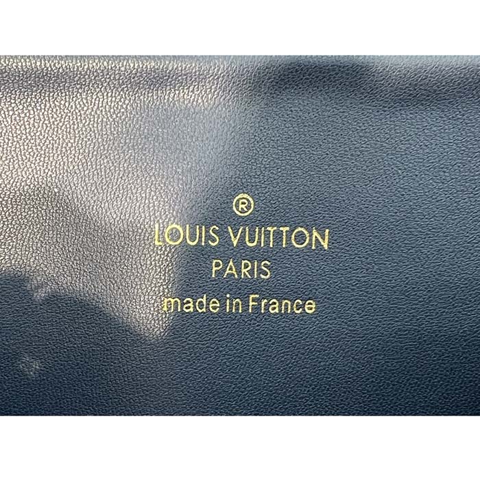 Louis Vuitton LV Women Coussin PM Handbag Blue Lambskin Cowhide Leather Zip Closure (11)