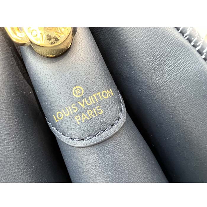 Louis Vuitton LV Women Coussin PM Handbag Blue Lambskin Cowhide Leather Zip Closure (8)