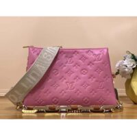 Louis Vuitton LV Women Coussin PM Handbag Rose Bonbon Pink Lambskin Zip Closure (8)