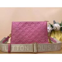 Louis Vuitton LV Women Coussin PM Handbag Rose Bonbon Pink Lambskin Zip Closure (8)