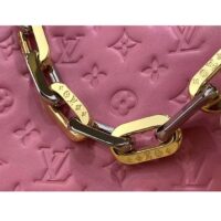 Louis Vuitton LV Women Coussin PM Handbag Rose Bonbon Pink Lambskin Zip Closure (8)