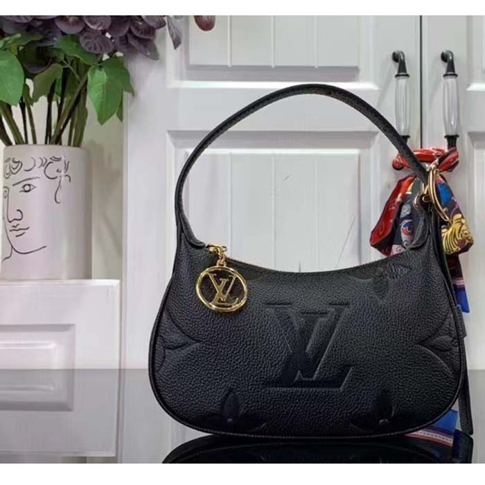 Louis Vuitton LV Women Mini Moon Black Monogram Empreinte Embossed Supple Grained Cowhide Leather (5)
