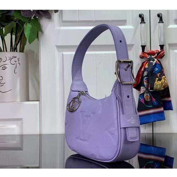 Louis Vuitton LV Women Mini Moon Purple Monogram Empreinte Embossed Supple Grained Cowhide Leather (6)