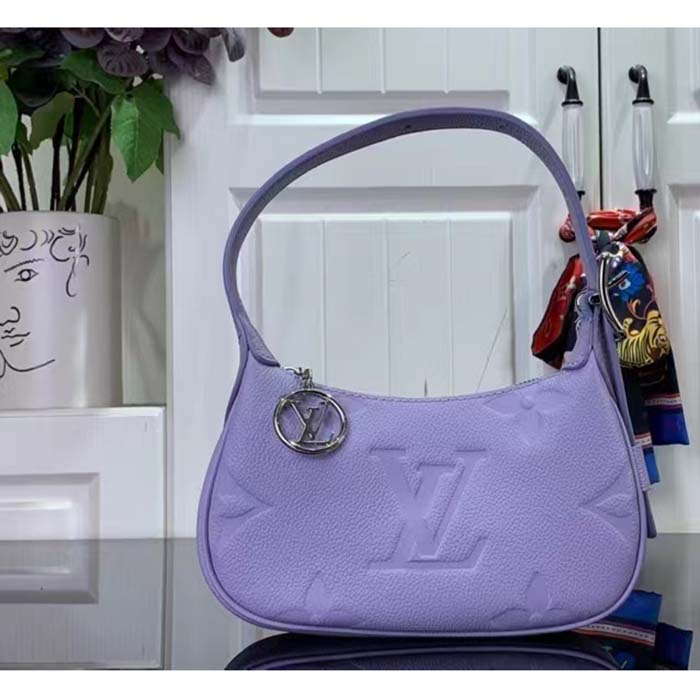 Louis Vuitton LV Women Mini Moon Purple Monogram Empreinte Embossed Supple Grained Cowhide Leather (7)