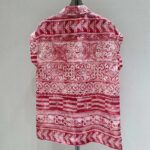 Louis Vuitton LV Men Monogram Tile Short Sleeve Shirt Cotton Red White Regular Fit - Image 3