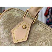 Louis Vuitton LV Women Nano Speedy Beige Monoglam Coated Canvas Zip Closure (11)