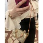 Louis Vuitton LV Women Nano Speedy Beige Monoglam Coated Canvas Zip Closure - immagine 13