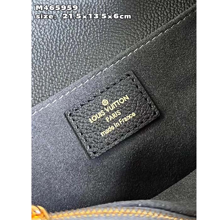Louis Vuitton LV Women Pochette Métis East West Bag Black Grained Cowhide Leather (3)