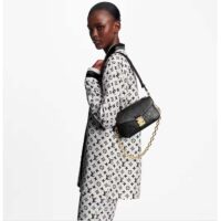 Louis Vuitton LV Women Pochette Métis East West Bag Black Grained Cowhide Leather (10)
