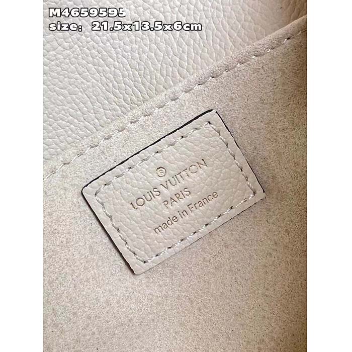 Louis Vuitton LV Women Pochette Métis East West Bag Crème Beige Grained Cowhide Leather (10)