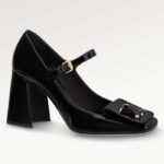 Louis Vuitton LV - Zapatos de salón Shake para mujer, piel de becerro negra con charol, tacón de 8,5 cm