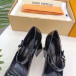 Louis Vuitton LV Women Shake Pump Black Patent Calf Leather Lambskin 8.5 CM Heel - Imagen 7