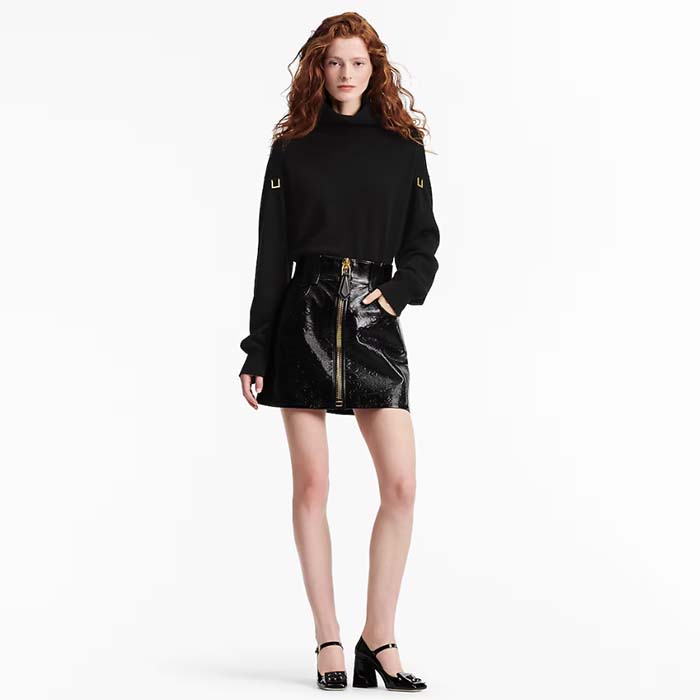 Louis Vuitton LV Women Shake Pump Black Patent Calf Leather Lambskin 8.5 CM Heel (9)