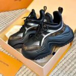 Louis Vuitton Unisex LV Archlight 2.0 Platform Sneaker Black Mix of Materials 5 Cm Heel - Image 4