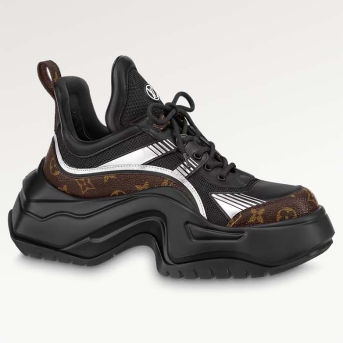 Louis Vuitton Unisex LV Archlight 2.0 Platform Sneaker Black Mix of Materials 5 Cm Heel