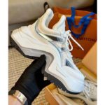 Louis Vuitton Unisex LV Archlight 2.0 Platform Sneaker Light Blue Mix of Materials 5 Cm Heel - Image 4