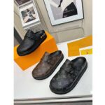 Louis Vuitton Unisex LV Easy Mule Ebene Monogram Canvas Adjustable Strap Anatomic Insole - immagine 9