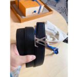 Louis Vuitton Unisex LV Heritage 35 MM Reversible Belt Black Bordeaux Leather - Image 6