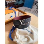 Louis Vuitton Unisex LV Heritage 35 MM Reversible Belt Black Bordeaux Leather - Image 7