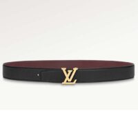 Louis Vuitton Unisex LV Heritage 35 MM Reversible Belt Black Bordeaux Leather (7)