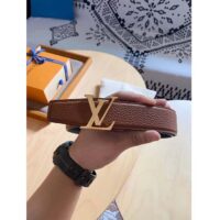 Louis Vuitton Unisex LV Heritage 35 MM Reversible Belt Cognac Black Leather (4)